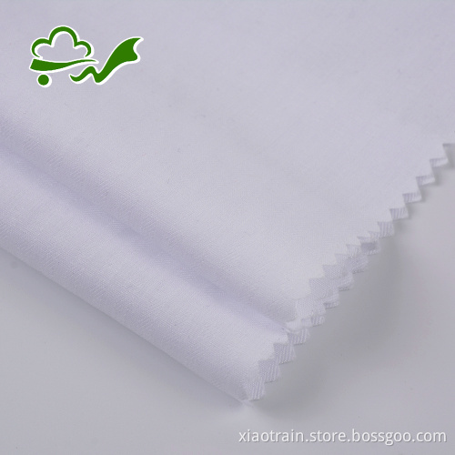 White woven polyester cotton jersey fabric